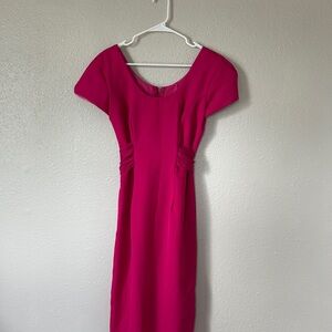 Vintage UNITE! Elegant Pink Bow-Back Women's Dress